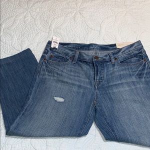 NWT Ann Taylor LOFT Capri Jeans Button Fly Sz 2